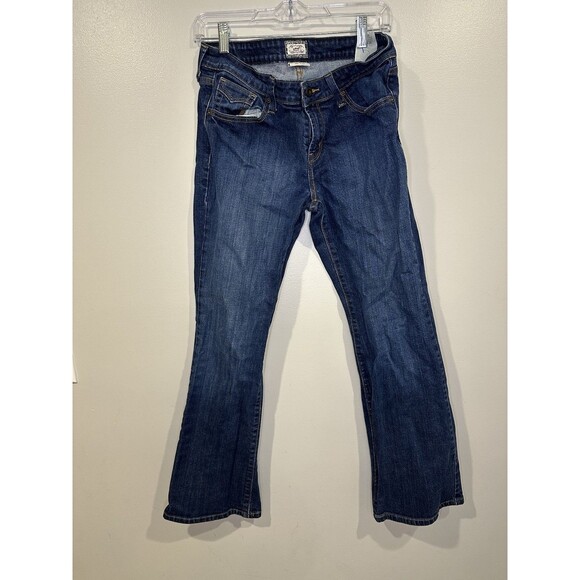 Levis 545 Jeans Size 10 Ladies Low Boot Cut Stretch Blue Denim Bootcut - Picture 1 of 16